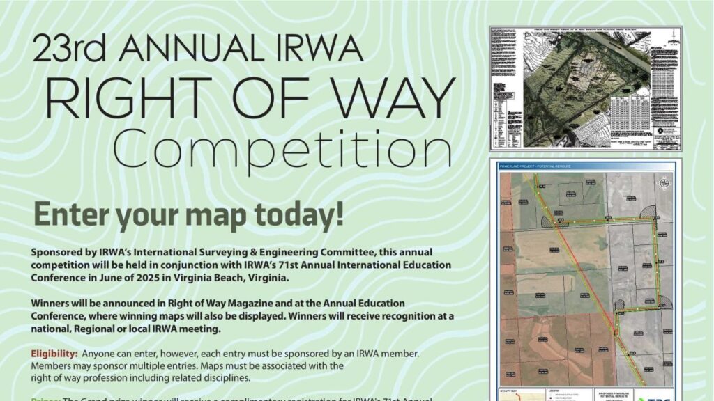 23rd Annual IRWA Right of Way Mapping Competition