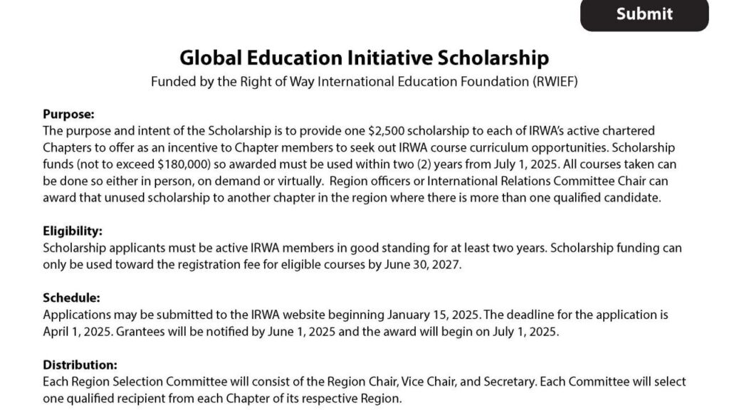 This scholarship intends to provide $2,500 to a member of each active chapter to encourage educational opportunities.