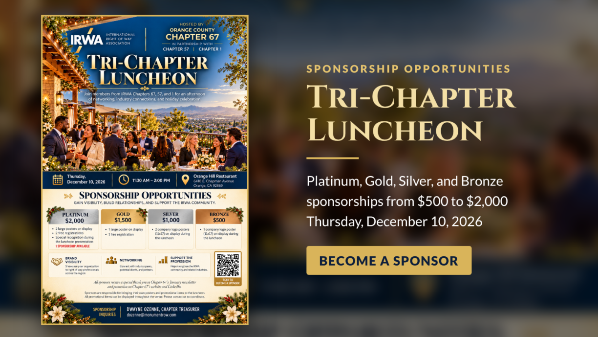 Calling all Tri-Chapter Sponsors!